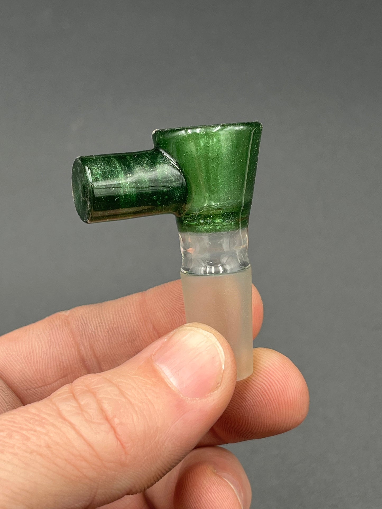 4-hole bowl - green stardust, 14mm
