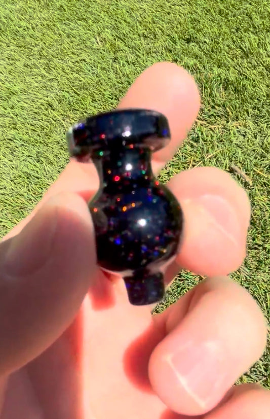 Crushed opal Puffco bubble cap - Jet black