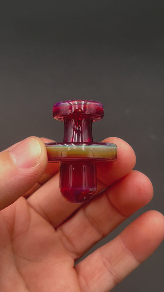 Spinner cap – purple rainbow